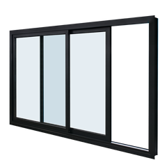 China YY Construction manufacturer matt black color aluminum sliding window with subframe installation on China WDMA