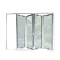 China supplier aluminium folding sliding exterior patio glass doors easy to install on China WDMA