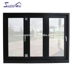 Commercial system glass aluminum bi-folding / bifold / accordion / folding window on China WDMA