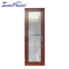 Doors windows aluminium profile french glass doors with insert blinds on China WDMA