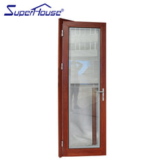Doors windows aluminium profile french glass doors with insert blinds on China WDMA