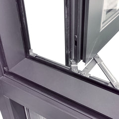 Double glass bow window aluminium french casement louvered windows on China WDMA