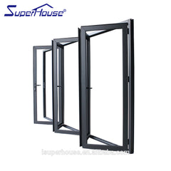Double glass folding aluminium collapsible doors on China WDMA