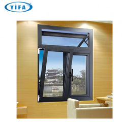 Double glazed energy efficient aluminium windows & doors UPVC tilt and turn window on China WDMA