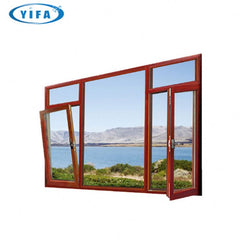 Double glazed energy efficient aluminium windows & doors UPVC tilt and turn window on China WDMA