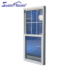 Double glazed low-e glass single hung windows with grill on China WDMA