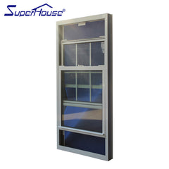 Double glazed low-e glass single hung windows with grill on China WDMA