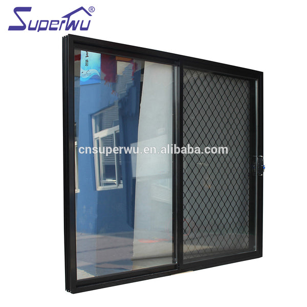 Energy saving Superwu brand aluminium shattered proof double door glass sliding doors on China WDMA