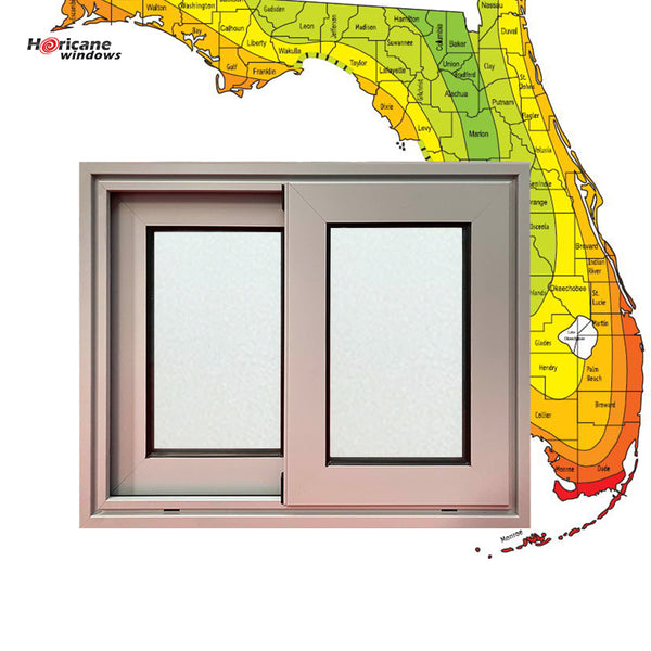 Florida Miami-Dade Hurricane approved aluminium black frame double commercial sliding glass hurricane proof windows and doors on China WDMA