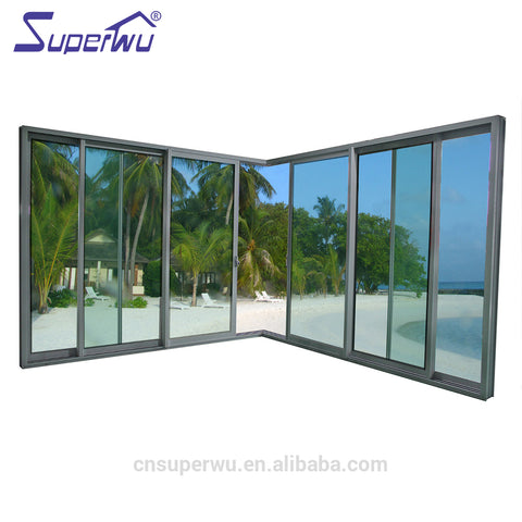 Florida building code double glazed patio sliding glass door with insect screen on China WDMA
