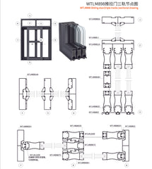 Foshan factory direct good supplier of aluminium hanging and sliding doors on China WDMA