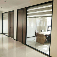 Glass Door Cost of Aluminum Room Divider Profile Movable Tempered Office Cubicles Glass Partition on China WDMA