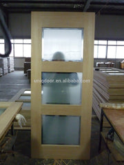 Glass wooden double barn doors designs for living kitchen room on China WDMA