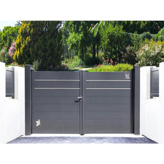 High Quality Retractable Sliding Automatic Garden Stacking Aluminium Picket Main Gate Outside