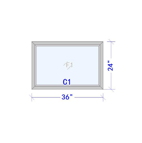 36x24 window modern design hurricane proof impact resistance window