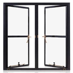 WDMA  Matt black exterior casement steel  window