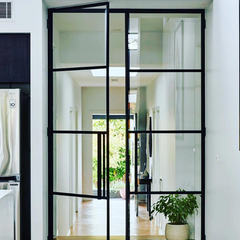 WDMA  Front french door customized-designs iron single inside security doors modern traditional steel door system