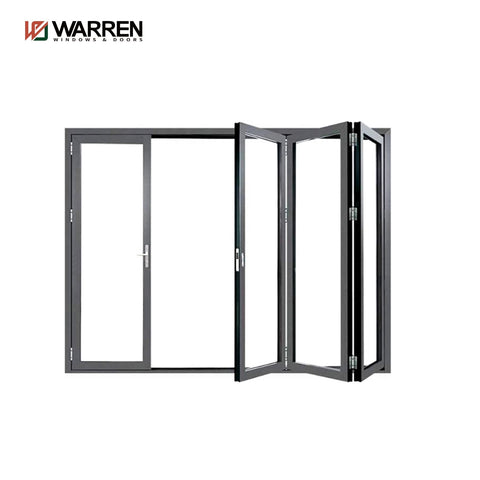 2022 Large size veranda aluminum bifold glass folding doors Custom made indoor accordion bi fold doors design