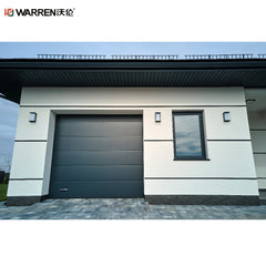 Warren 16x8 Black Garage Door With Insulated Sectional Garage Door