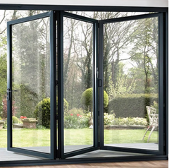 WDMA aluminum folding exterior doors 108x108 sliding patio glass doors for sale