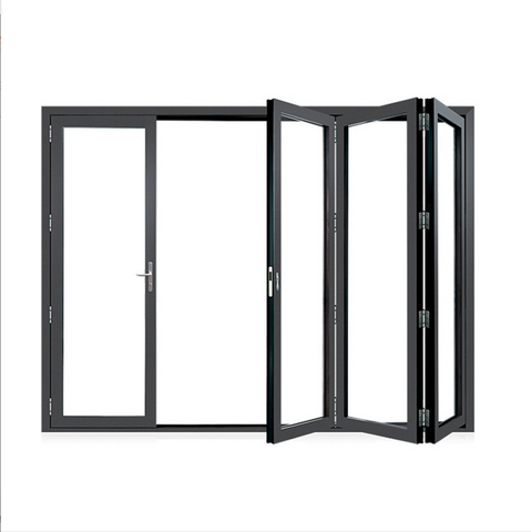 WDMA Wholesale Exterior Patio Folding Aluminum Frame Glass Bifold Door