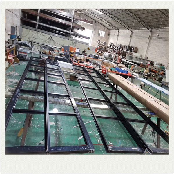 China WDMA Modern electric automatic glass panel steel material sectional garage door