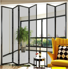 WDMA Soundproof Aluminum Folding Glass Stack Bifold Door For House