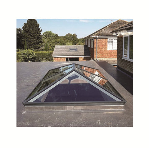 Motorized Electric Open Skylight Sliding Roof  Laminated Glass Solar Tube Triangle Pyramid Skylight Roof