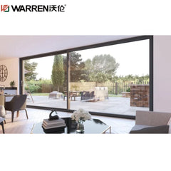Warren 120x80 Sliding Aluminium Double Glass Black Multi Slide Door Patio Door