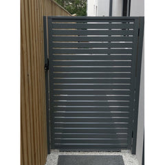 New Style Horizontal Single Panel Modern Main Aluminum Pedestrian Driveway Gate Designs For Home