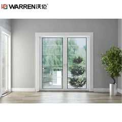 Warren 72x96 French Aluminium Triple Glass White Front Entry Door Exterior