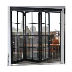 Aluminum Patio Balcony Double Glazed Side accordion shower doors door with opening window interior temporary folding door