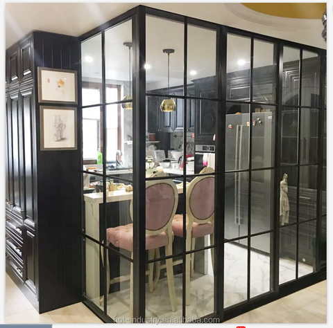 WDMA Modern Double Glass wrought iron Patio Steel Glass Door design With Lowes Glass Patio Doors