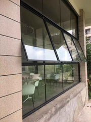WDMA  Sound insulation double tempered glass steel awning casement windows for villa