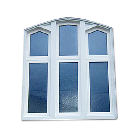 WDMA Hotian Brand White Vinyl Windows And Doors Customized PVC Fixed Windows Grill Designs For Sale