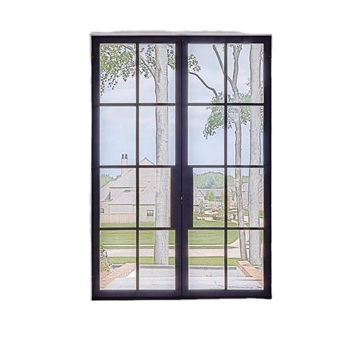WDMA  Popular in Australia iron glass windows and doors Kitchen balcony steel frame glass french door