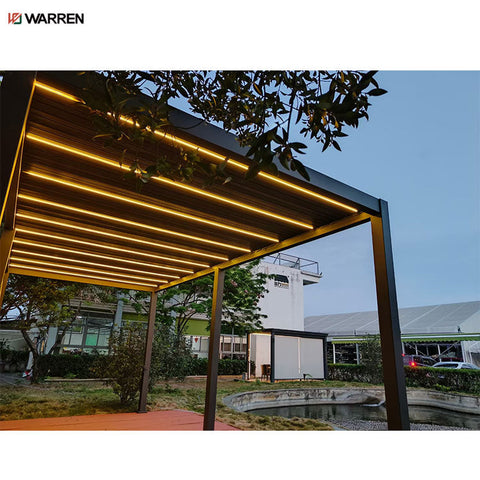 Warren luxury modern automatic louver roof electric aluminum big garden pergola outdoor