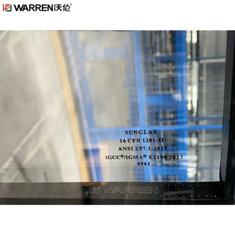 Warren 24x80 French Metal Internal Glass Black Internal Office Door Insulation