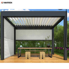 Warren waterproof design remote control electric aluminum outdoor pergola