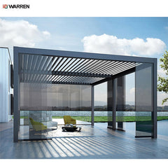 Warren retractable outdoor aluminum luxury louver roof pergola