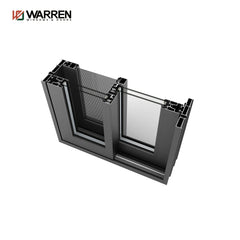 72x78 Sliding Aluminium Tempered Glass Black 3 Panel External Door Front Door