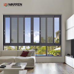 Warren 24x36 window double glazed aluminum sliding window price with mosquito net for sale