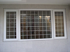 WDMA Hotian Brand White PVC Casement Window Grill Design