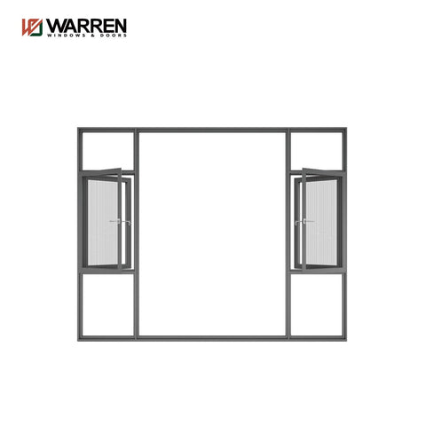 32x68 window factory sale aluminum strip middle narrow casement window for home and office use
