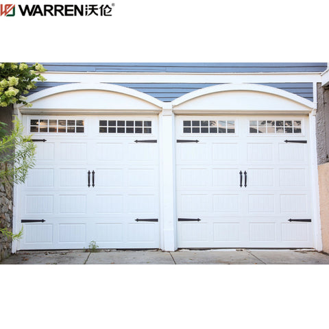 Warren 15x7 Garage Door Double Garage Door Glass Black Glass Panel Garage Door Electric Aluminum