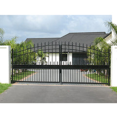 Luxury House Main Courtyard Elegant Aluminum Entrance Accordion Driveway Fence Gate