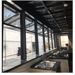 Philippines USA  Electric Aluminium Bi Folding Glass Window Restaurant Vertical Lift Up Bi-fold Windows