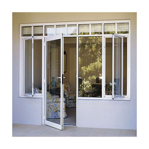 WDMA Hotian Brand Customized Contemporary Design Tempered Glass PVC Folding Windows For Villa