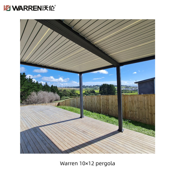 Warren 10x12 deck pergola with aluminum alloy waterproof roof