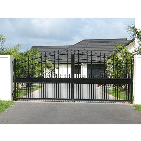 Factory Garden Used Manual Aluminum Metal Temporary Decorative Driveway Fence Gate